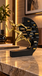 Abstract Running Man Sculpture – view 2
