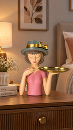 Victorian Bow Hat Girl Figurine Key Tray – view 3