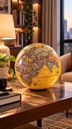 Illuminated Desktop World Globe – view 4