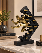 Modern Abstract Athlete Breaking Barriers Statue – view 4