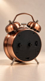 Antique Copper Vintage Twin Bell Alarm Clock – view 2