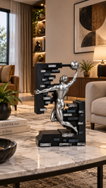 Modern Abstract Basketball Slam Dunk Sculpture – view 5