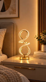 Crystal Infinity Twist LED Table Lamp – view 4