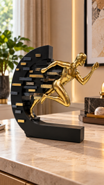 Abstract Running Man Sculpture – view 5