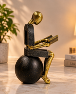 Abstract Reading Thinker Figurine – view 3