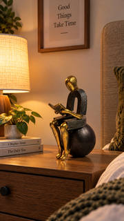 Abstract Reading Thinker Figurine – view 5