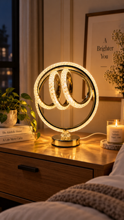 Crystal Geometric Loop Spiral LED Table Lamp – view 2