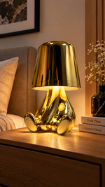 Nordic Little Golden Man Thinker Lamp – view 5