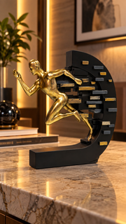 Abstract Running Man Sculpture – view 2