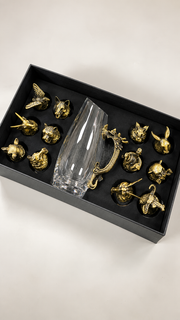 Chinese Zodiac Animal Head Shot Glasses and Decanter Gift Set – view 5