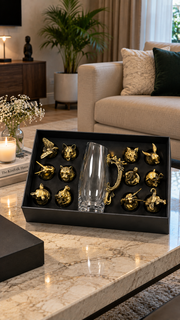 Chinese Zodiac Animal Head Shot Glasses and Decanter Gift Set – view 3