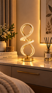 Crystal Infinity Twist LED Table Lamp – view 2