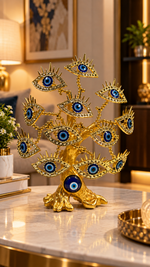 Turkish Blue Evil Eye Money Tree Figurine – view 4