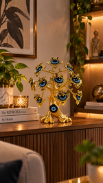Golden Evil Eye Owl Money Tree Figurine- 12 inches – view 4