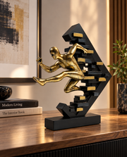 Modern Abstract Athlete Breaking Barriers Statue – view 2