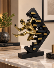Modern Abstract Athlete Breaking Barriers Statue – view 4