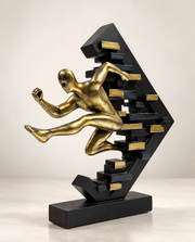 Modern Abstract Athlete Breaking Barriers Statue