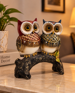 Decorative Owl Couple Figurine On a Branch – view 5