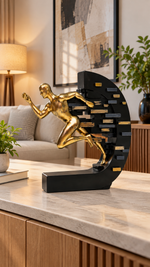 Abstract Running Man Sculpture – view 3