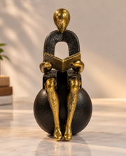 Abstract Reading Thinker Figurine