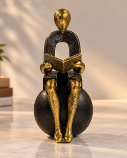 Abstract Reading Thinker Figurine