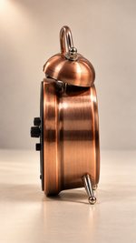 Antique Copper Vintage Twin Bell Alarm Clock – view 3
