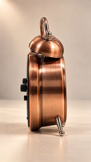 Antique Copper Vintage Twin Bell Alarm Clock – view 3