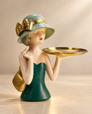 Modern Girl Sculpture Organizer Tray