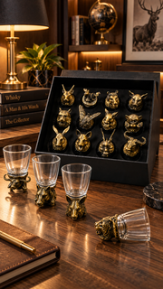 Chinese Zodiac Animal Head Shot Glass Set – view 3