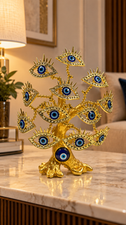 Turkish Blue Evil Eye Money Tree Figurine – view 2